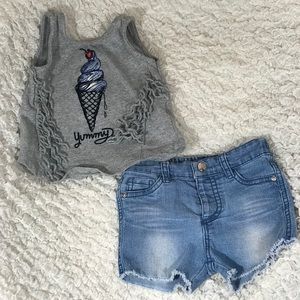 Jessica Simpson baby girl summer denim set 😍